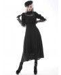 Dark in Love Black Elegant Gothic Lace Angel Wings Long Sleeve Maxi Dress