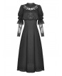 Dark in Love Black Elegant Gothic Lace Angel Wings Long Sleeve Maxi Dress