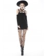 Dark in Love Black Gothic Punk Off-the-Shoulder Long Sleeve Sexy Slim Mini Dress