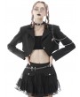 Dark in Love Black Gothic Punk Bat Chain Fashion Crop Jacket for Women