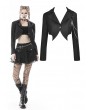 Dark in Love Black Gothic Punk Bat Chain Fashion Crop Jacket for Women