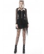 Dark in Love Black Gothic Punk Lace Irregular Net Mini Skirt