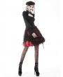 Dark in Love Black and Red Gothic Lace Mini Skirt