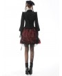 Dark in Love Black and Red Gothic Lace Mini Skirt