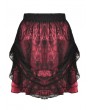 Dark in Love Black and Red Gothic Lace Mini Skirt