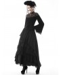 Dark in Love Black Gothic Vintage Elegant Frilly Chiffon Long Skirt