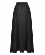 Dark in Love Black Gothic Vintage Elegant Frilly Chiffon Long Skirt