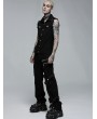 Punk Rave Black Gothic Punk Daily Wear Long Rivet Trousers for Men