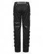 Punk Rave Black Gothic Punk Metal Buckle Long Straight Trousers for Men