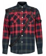 Punk Rave Red and Green Gothic Punk Plaid Casual Long Sleeve Shirt for Men