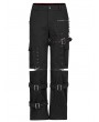 Punk Rave Black Gothic Punk Zipper Fashion Detachable Trousers for Men