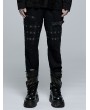 Punk Rave Black Gothic Punk Rivet Belt Long Trousers for Men