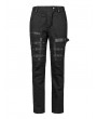 Punk Rave Black Gothic Punk Rivet Belt Long Trousers for Men