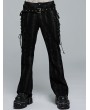 Punk Rave Black Gothic Punk Daily Wear Dark Texture Flared Trousers for Men