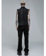 Punk Rave Black Gothic Punk Daily Wear Dark Texture Flared Trousers for Men