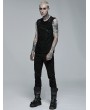 Punk Rave Black Gothic Punk Mesh Sleeveless Tank Top for Men