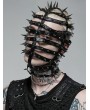 Punk Rave Black Gothic Punk PU Leather Pointed Cone Head Cover for Men