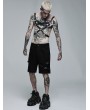 Punk Rave Black Gothic Punk PU Leather Cross Belt Harness for Men