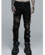 Punk Rave Black Gothic Punk Broken Mesh Decadent Long Trousers for Men