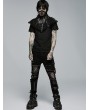 Punk Rave Black Gothic Punk Broken Mesh Decadent Long Trousers for Men