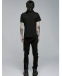 Punk Rave Black Gothic Punk Broken Mesh Decadent Long Trousers for Men