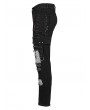 Punk Rave Black Gothic Punk Broken Mesh Decadent Long Trousers for Men