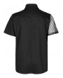 Punk Rave Black Gothic Punk Asymmetric Stitching Short Sleeve Shirt for Men