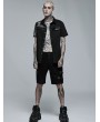 Punk Rave Black Gothic Punk Daily Wear Denim Shorts for Men