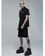 Punk Rave Black Gothic Punk Daily Wear Denim Shorts for Men