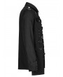 Punk Rave Black Gothic Punk Asymmetric Long Sleeve Shirt for Men