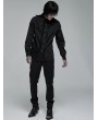 Punk Rave Black Vintage Gothic Lace Applique Long Sleeve Shirt for Men