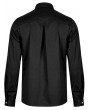 Punk Rave Black Vintage Gothic Lace Applique Long Sleeve Shirt for Men