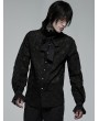 Punk Rave Black Vintage Gothic Dark Textured Shirt with Detachable Bowtie for Men