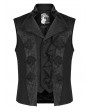 Punk Rave Black Vintage Gothic Noble Style Jacquard Vest for Men
