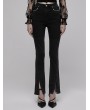 Punk Rave Black Gothic Punk Chain Daily Wear Flared Pants for Women