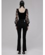 Punk Rave Black Gothic Punk Chain Daily Wear Flared Pants for Women