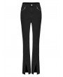 Punk Rave Black Gothic Punk Chain Daily Wear Flared Pants for Women