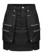 Punk Rave Black Gothic Heavy Industrial Punk Rivets Sexy Mini Skirt