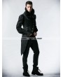 Punk Rave Black and Red Asymmetrical Gothic Punk Vest for Men