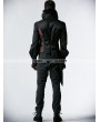 Punk Rave Black and Red Asymmetrical Gothic Punk Vest for Men