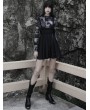 Punk Rave Black Gothic Pleated Strap Short Daily Wear Dress