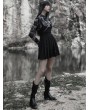 Punk Rave Black Gothic Pleated Strap Short Daily Wear Dress