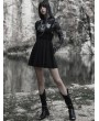 Punk Rave Black Gothic Pleated Strap Short Daily Wear Dress