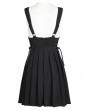 Punk Rave Black Gothic Pleated Strap Short Daily Wear Dress