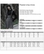 Punk Rave Black and White Plaid Gothic Pleated Strap Short Daily Wear Dress