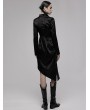 Punk Rave Black Patterned Gothic Punk Asymmetric Cheongsam Collar Long Dress