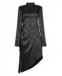 Punk Rave Black Patterned Gothic Punk Asymmetric Cheongsam Collar Long Dress