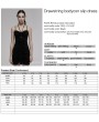 Punk Rave Black Gothic Punk Sexy Drawstring Bodycon Slip Mini Dress