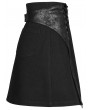 Punk Rave Black Gothic Punk Bandage High Waist Zipper Skirt