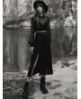 Punk Rave Black Gothic Simple A-Line Long Skirt with Detachable Belt